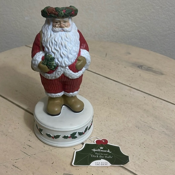 Hallmark Deck the Halls Musical Santa Claus Figurine Christmas Decoration - Picture 1 of 9